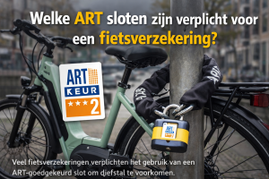 ART slot beveiliging voor fietsverzekering met kettingslot op elektrische fiets